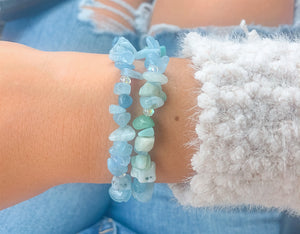 Natural Crystal Chip Bracelet