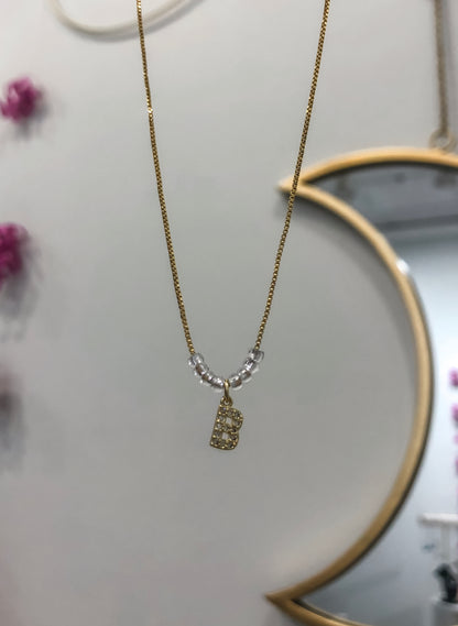 Gold Dainty Initial Choker