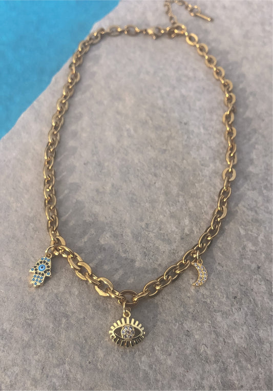 Triple Charmed Choker