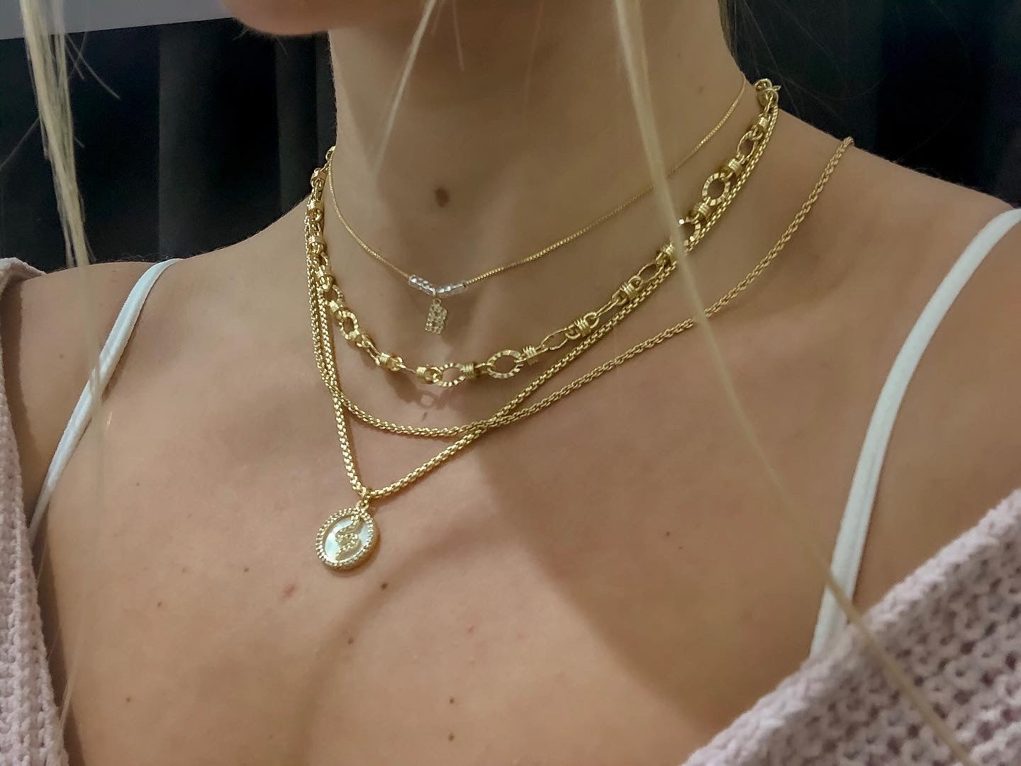Gold Dainty Initial Choker