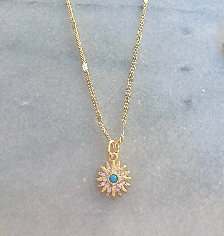 Turquoise Sun Necklace