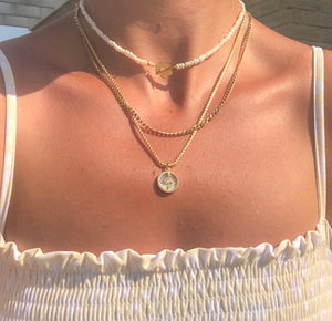 White Shell Snake Necklace