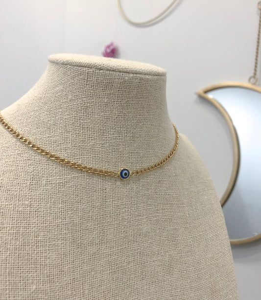 Deep Blue Evil Eye Choker