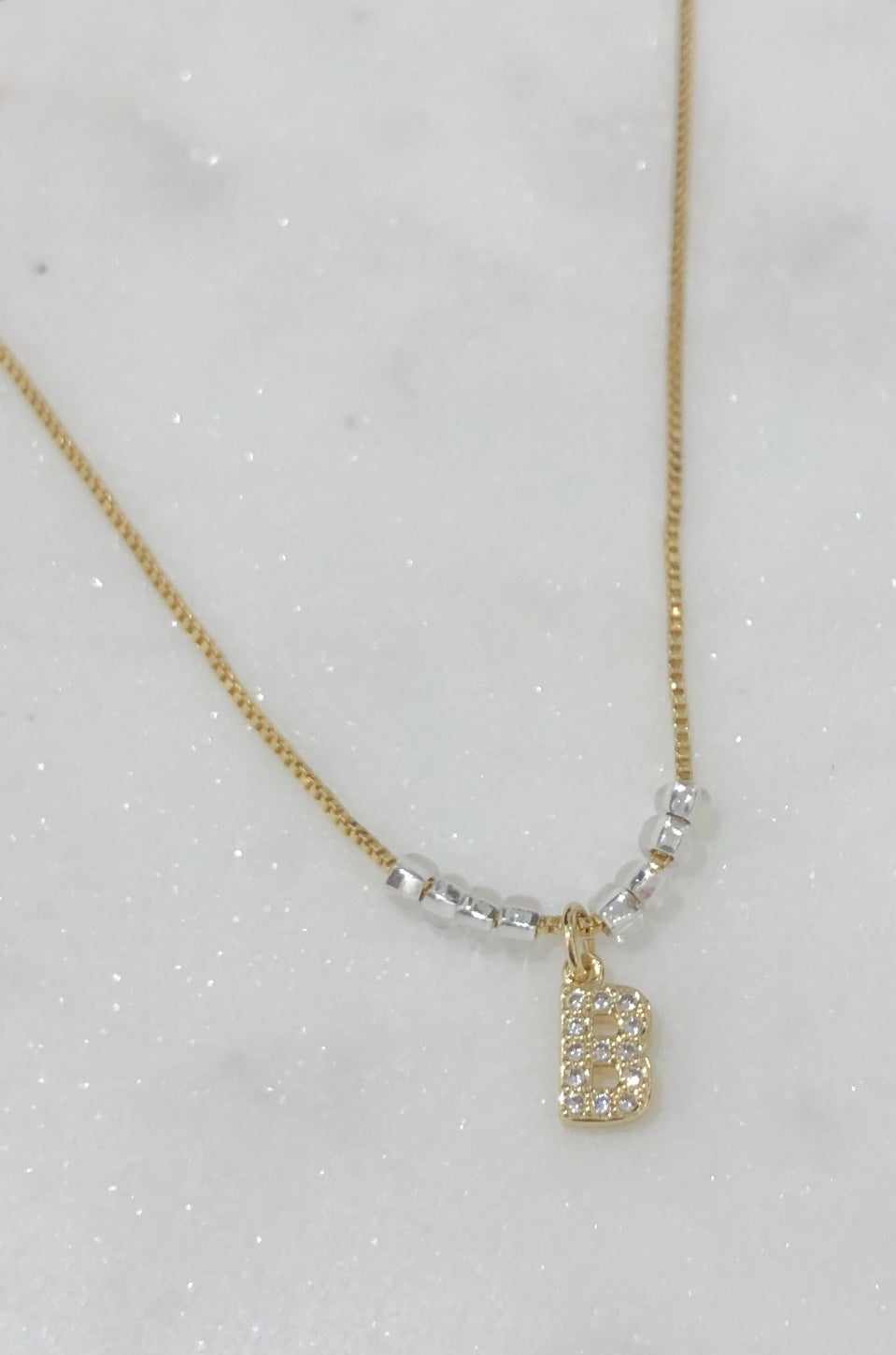 Gold Dainty Initial Choker