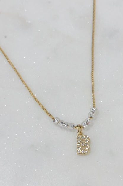 Gold Dainty Initial Choker