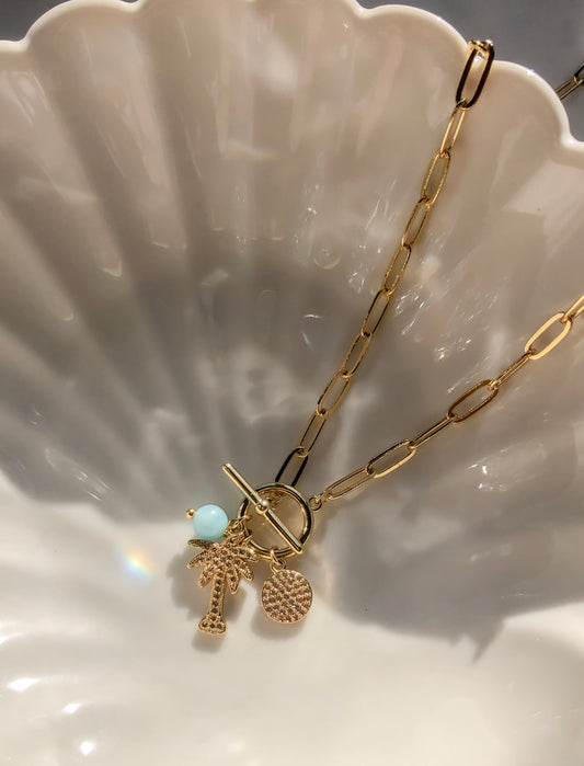 Crystal Palm Tree Necklace