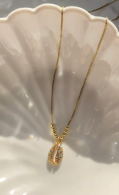 Rainbow Seashell Choker