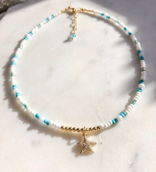 Beaded Starfish Choker