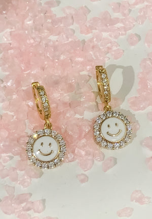 Smiley Huggie Earrings